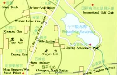 Ming Tombs Map