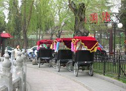Richshaws in Xicheng Hutong